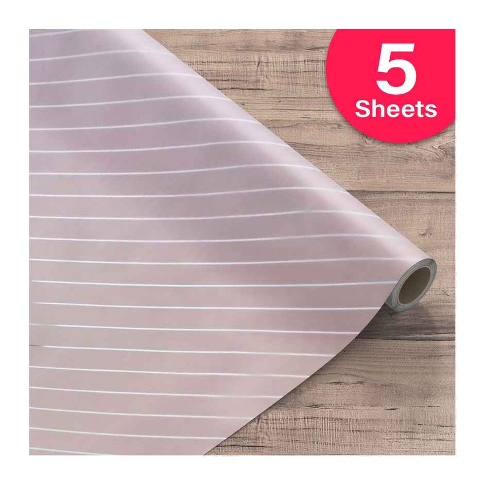 Paperpep Diagonal Lines Print | Plastic Gift Wrapping Papers | Pink | 19.75 x 27.5 in