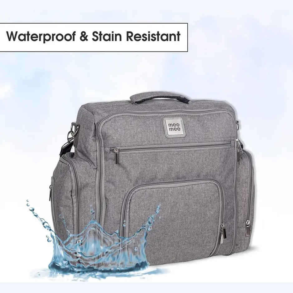 Mee Mee Multipurpose Diaper Bag (Grey)