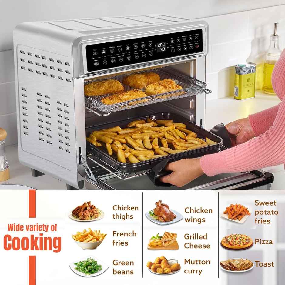 INALSA Air Fryer Oven With 23L Capacity,1700 W-Aero Smart23,Digital Display and Touch Control