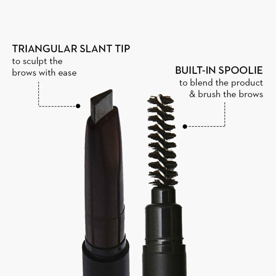 SUGAR Cosmetics Arch Arrival Brow Definer - 04 Felix Onyx (Dark Blackish Brown)