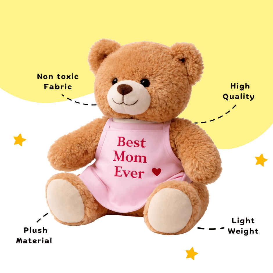 Toytales Best Mom Bear 25 cm | Soft Toy | Gift for Mothers & New Mom | Teddy