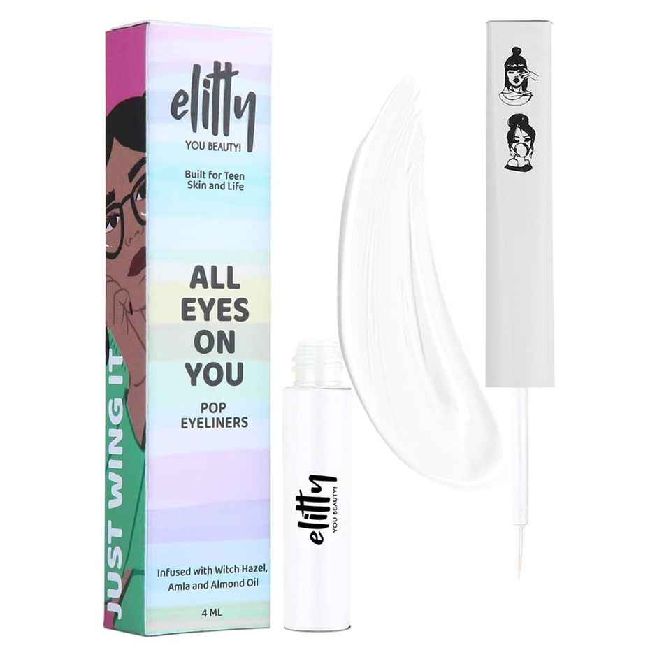 Elitty White Matte Waterproof Liquid Eyeliner (Moon Child)