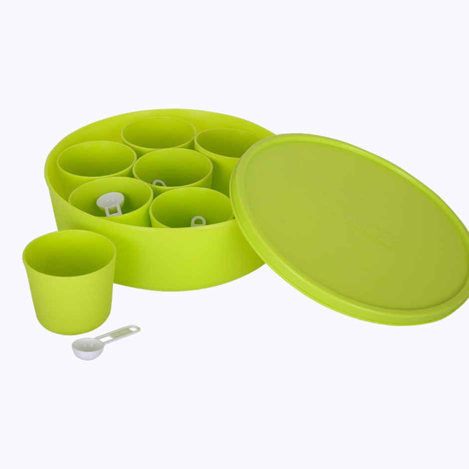 Nayasa Vital Big Masala Box Plastic Masala Storage Container | Green