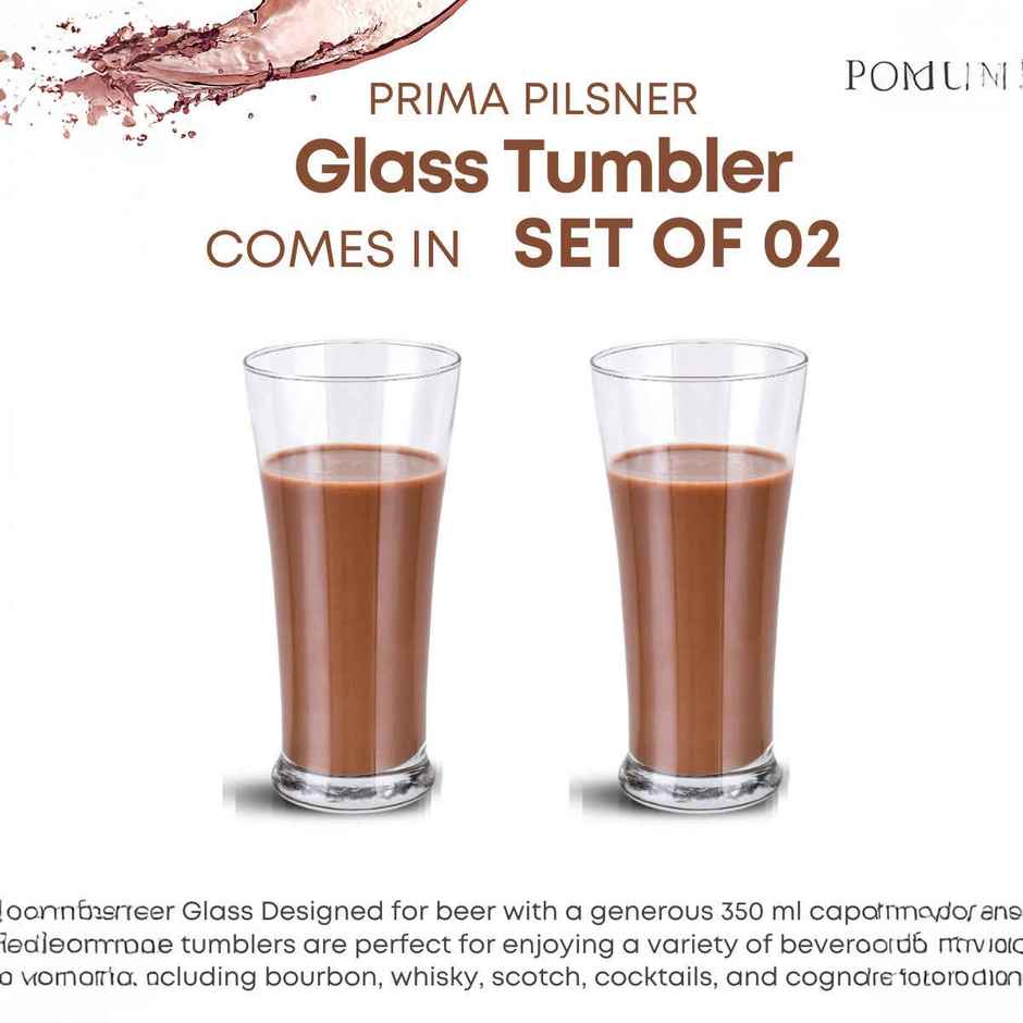 YERA GLASSWARE Prima Oslo Pint Glass Set - 350 ml | Premium & Durable