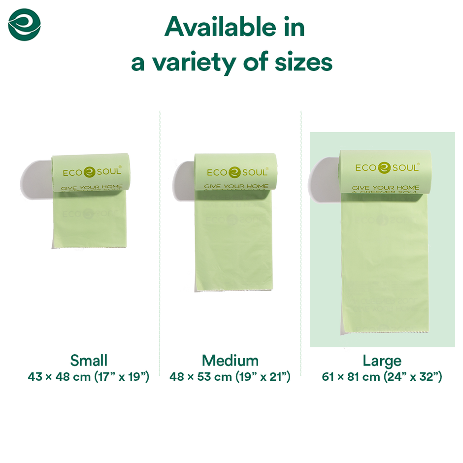 Eco Soul 24 x 32 in | 15 Count | Large Trash Bag