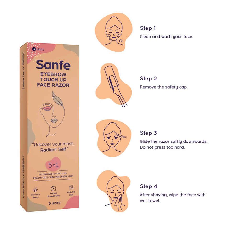 Sanfe Reusable Eyebrow Touch Up Face Razor