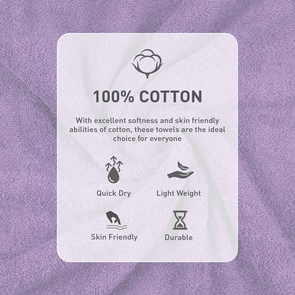 Mytrident Urban Comfort Cotton Bath Towel | Purple