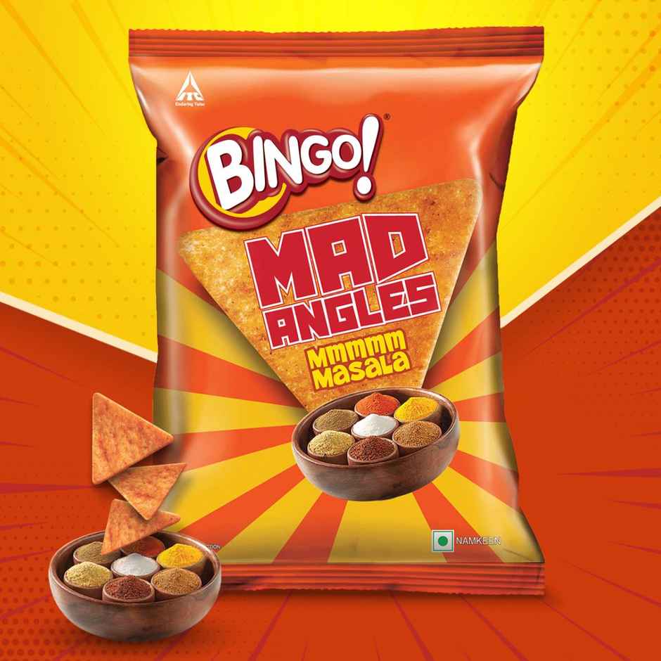 Bingo! Mad Angles Masala Madness Crisps | Crunchy & Enjoyable