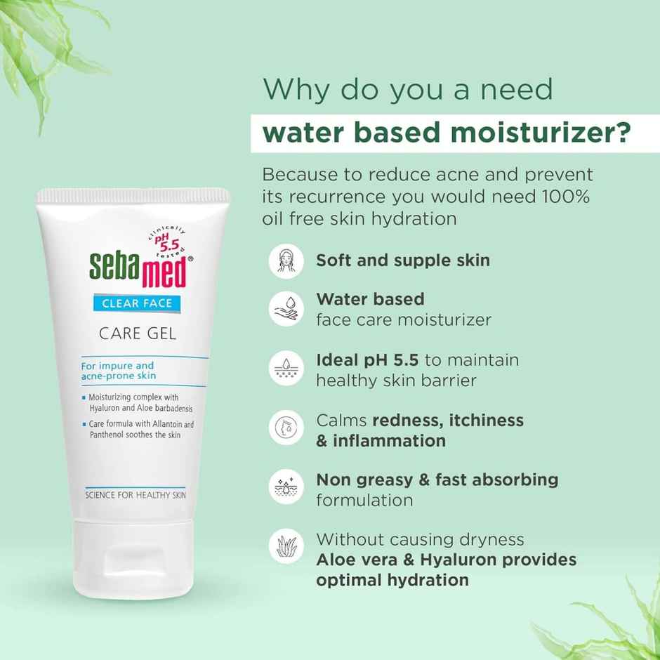 Sebamed Clear Face Care Gel | pH 5.5 | Hyaluronic acid & Aloe Vera