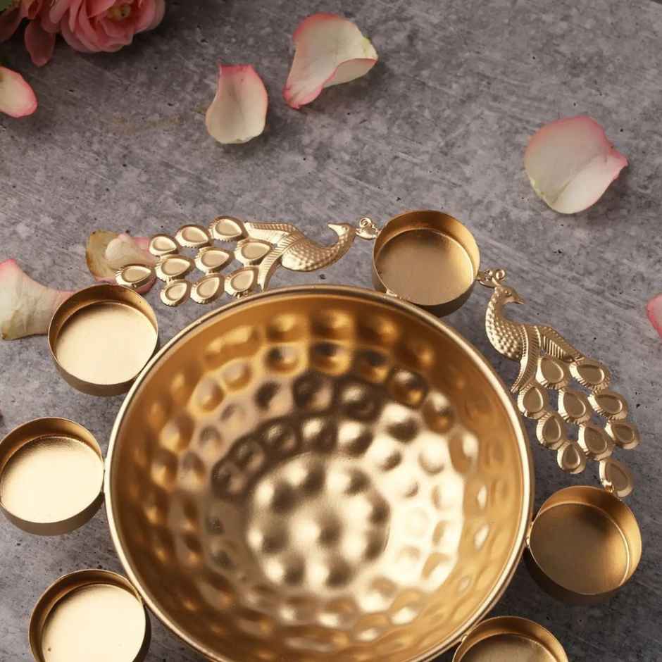 Urban Born Peacock Urli for Festive Decor