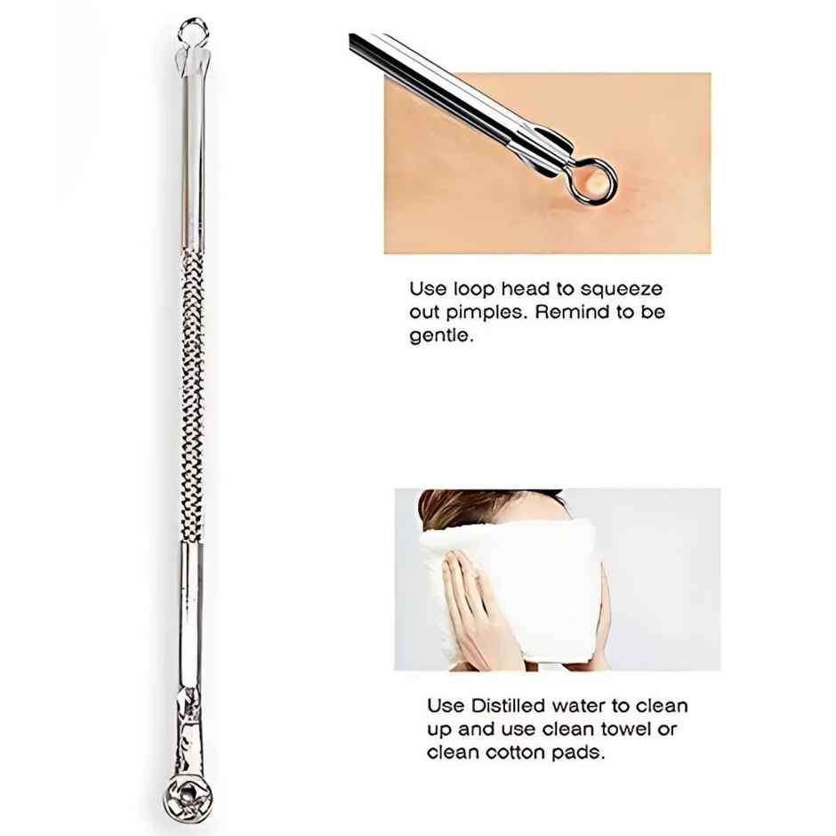 Midazzle Stainless Steel Blackhead & Whitehead Remover Face Care Tool |MIBR3301