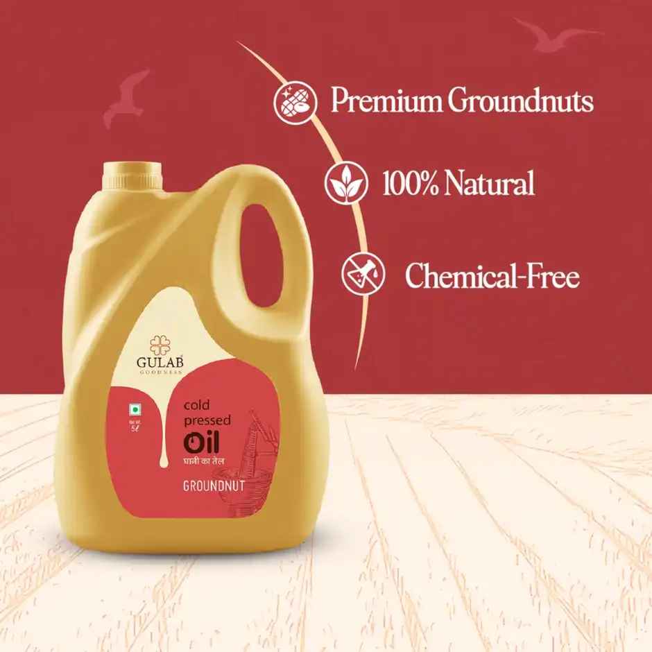 Gulab Groundnut (Peanut) Cold Pressed Oil | Healthy Cooking Oil