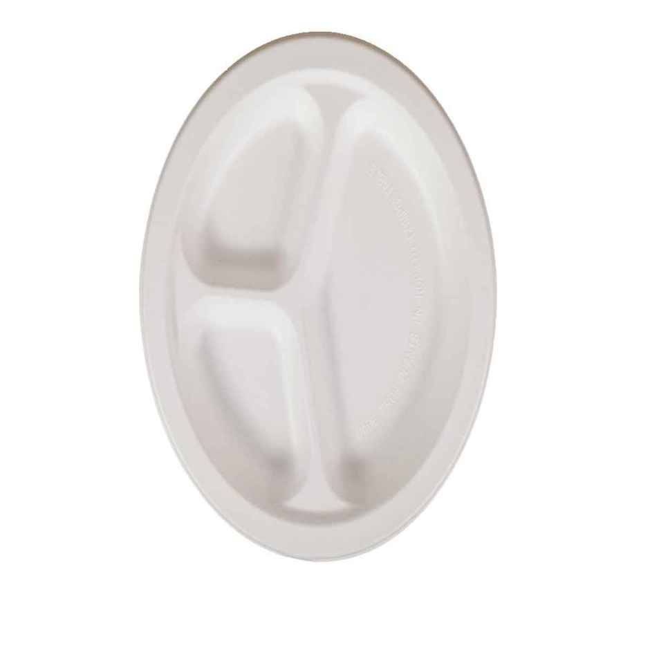 Round Plate | 3 Compartment | 10 inch | Naturepac