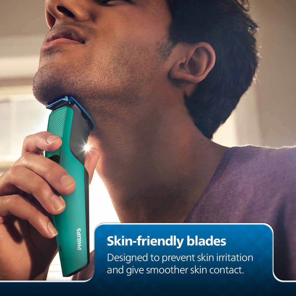 Philips SkinProtect Beard Trimmer | BT1234/18 | Self-Sharpened Steel Blades | DuraPower Tech