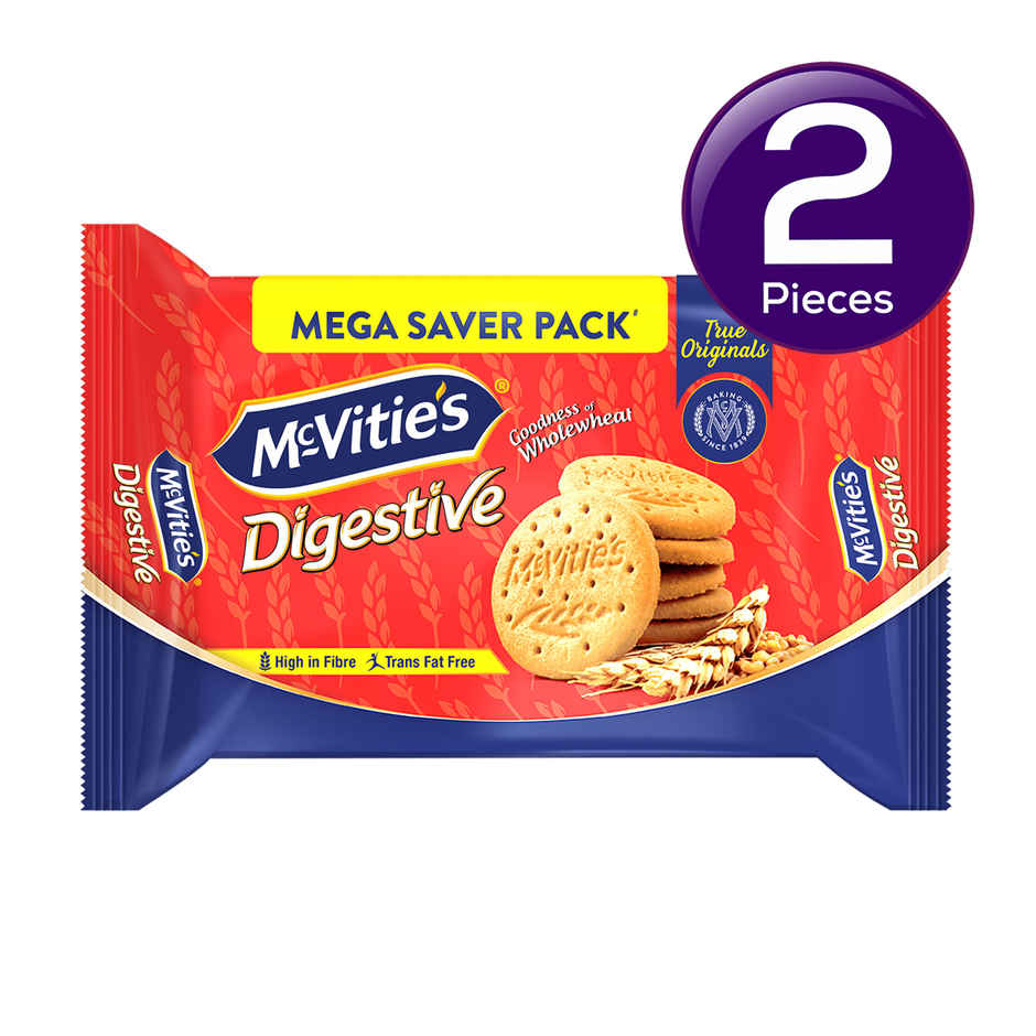McVitie's High Fibre Biscuits With Goodness Of Whole Wheat Digestive Biscuits | Trans Fat-free Combo