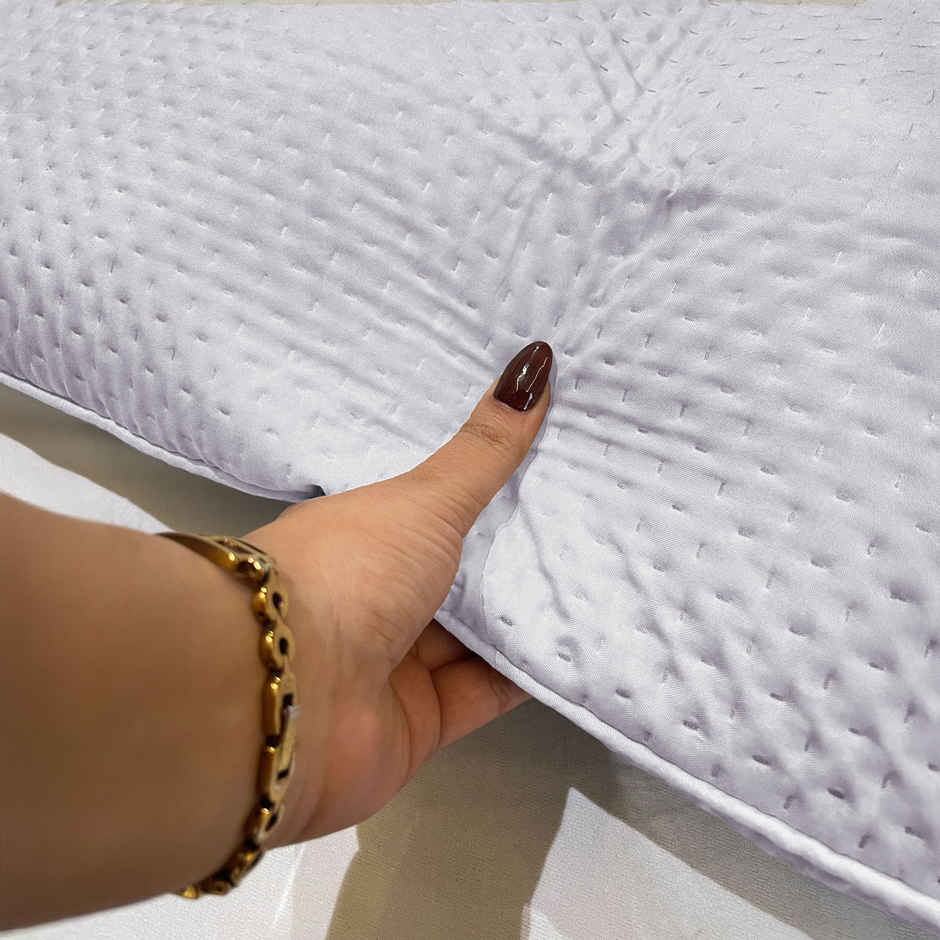 Sassoon Laika Microfiber Quilted Pillow (Grey)