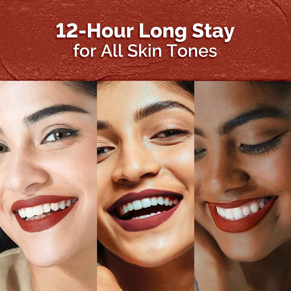 Mamaearth Moisture Matte Longstay Lipstick With Avocado Oil & Vitamin E - Citrus Nude