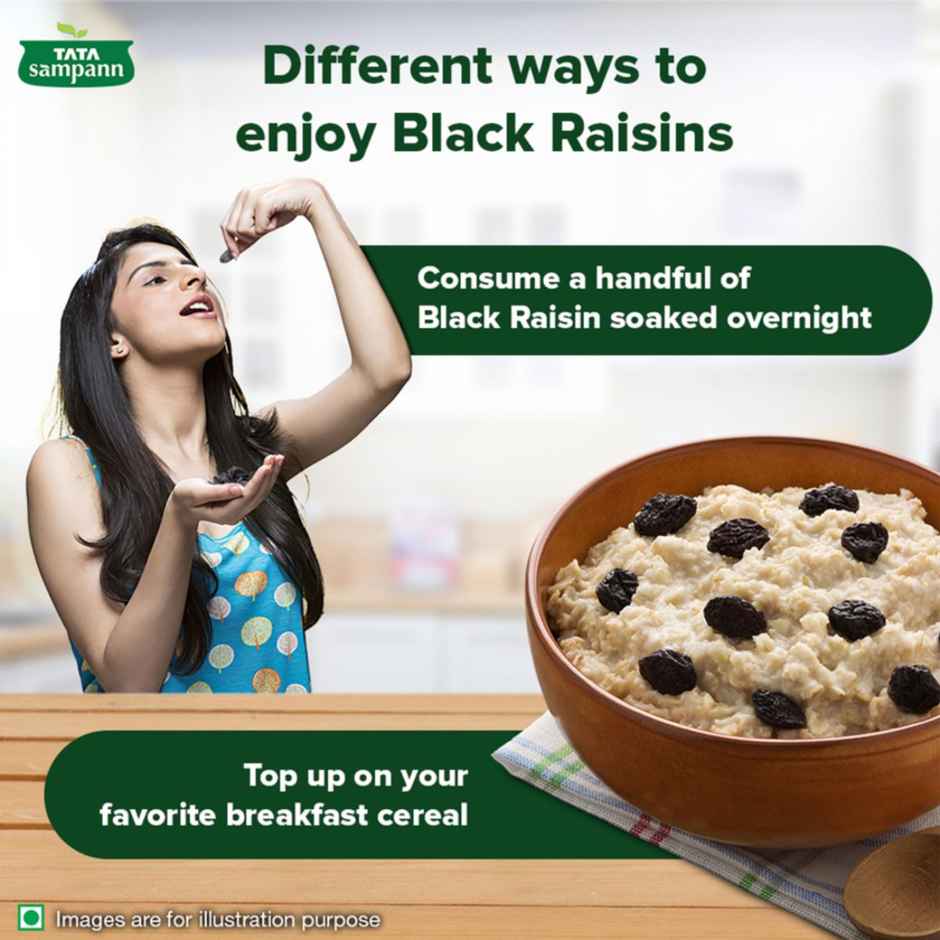 Tata Sampann 100% Pure | Seedless Black Raisins