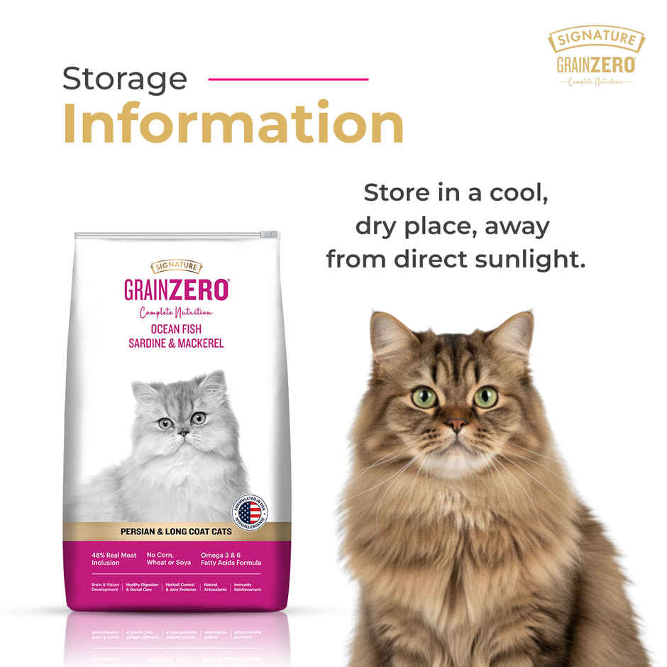 Signature Grain Zero Persian Dry Cat Food | Ocean Fish Sardines & Mackerel