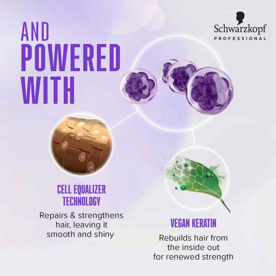 Schwarzkopf Professional Bonacure Frizz Away Shampoo With Babassu Oil,With Vegan Keratin