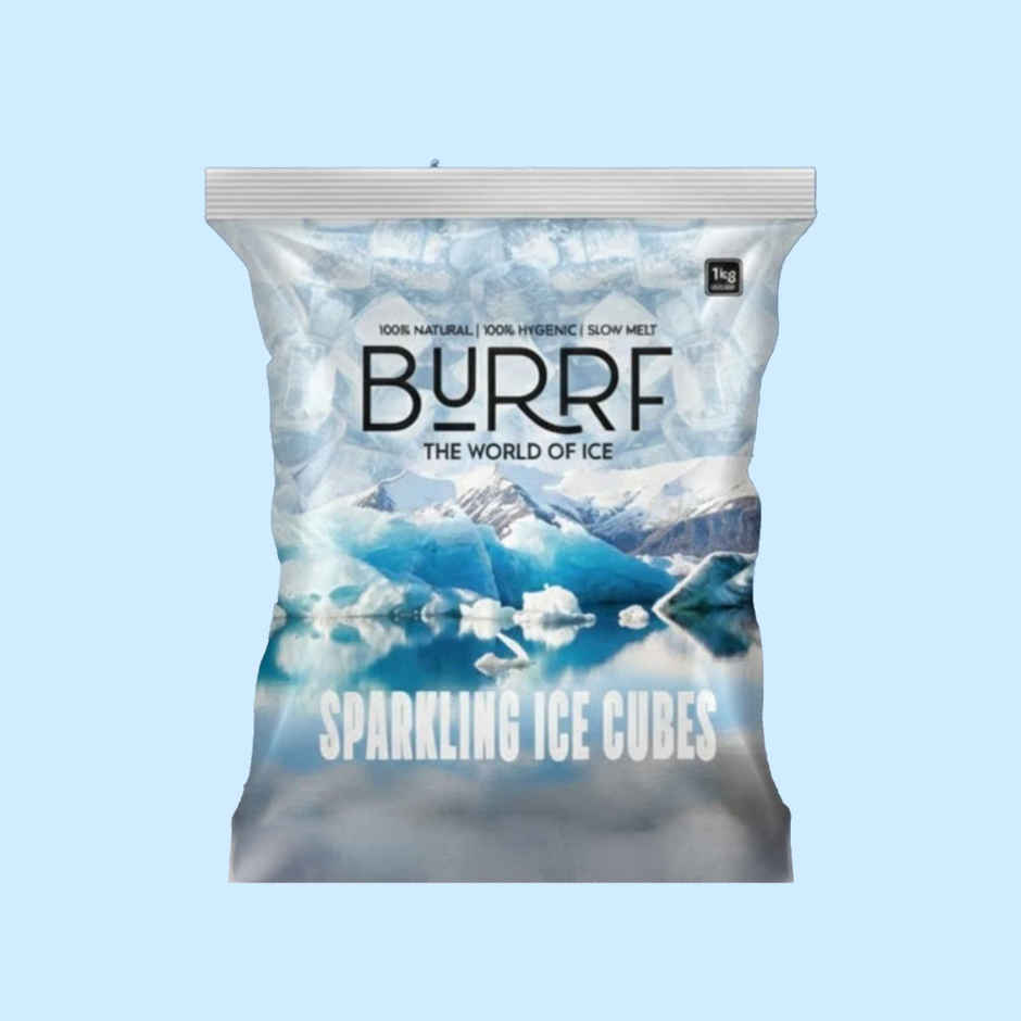 Burrf Sparkling Ice Cubes | Hygienic | Slow Melt