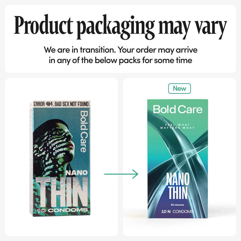 Bold Care 404 Super Nano Thin Condoms For Men