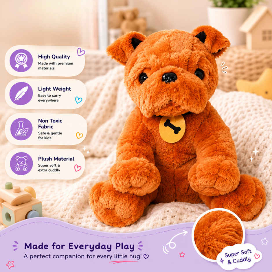 ToyTales Bruno Dog Plush Toy | Stuffed Animal Soft Toy | Birthday Gift for Kids | Gift Baby | 30cm