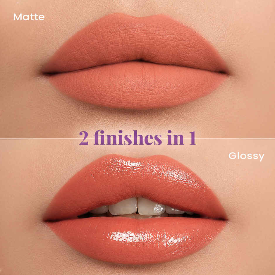 Staze Gloss Lock 2-in-1 Liquid Lipstick + Clear Gloss | Transferproof | 01 Im Cute | 7g