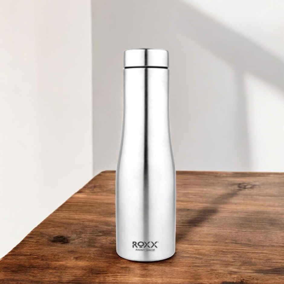 Roxx Strom Stainless Steel Classic Steel Bottle | Silver | 1 L