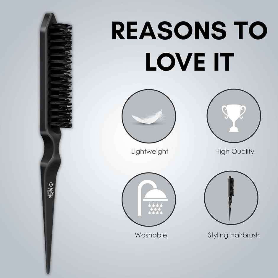 Beaute Secrets Basics Teaser Hair Comb Brush Black