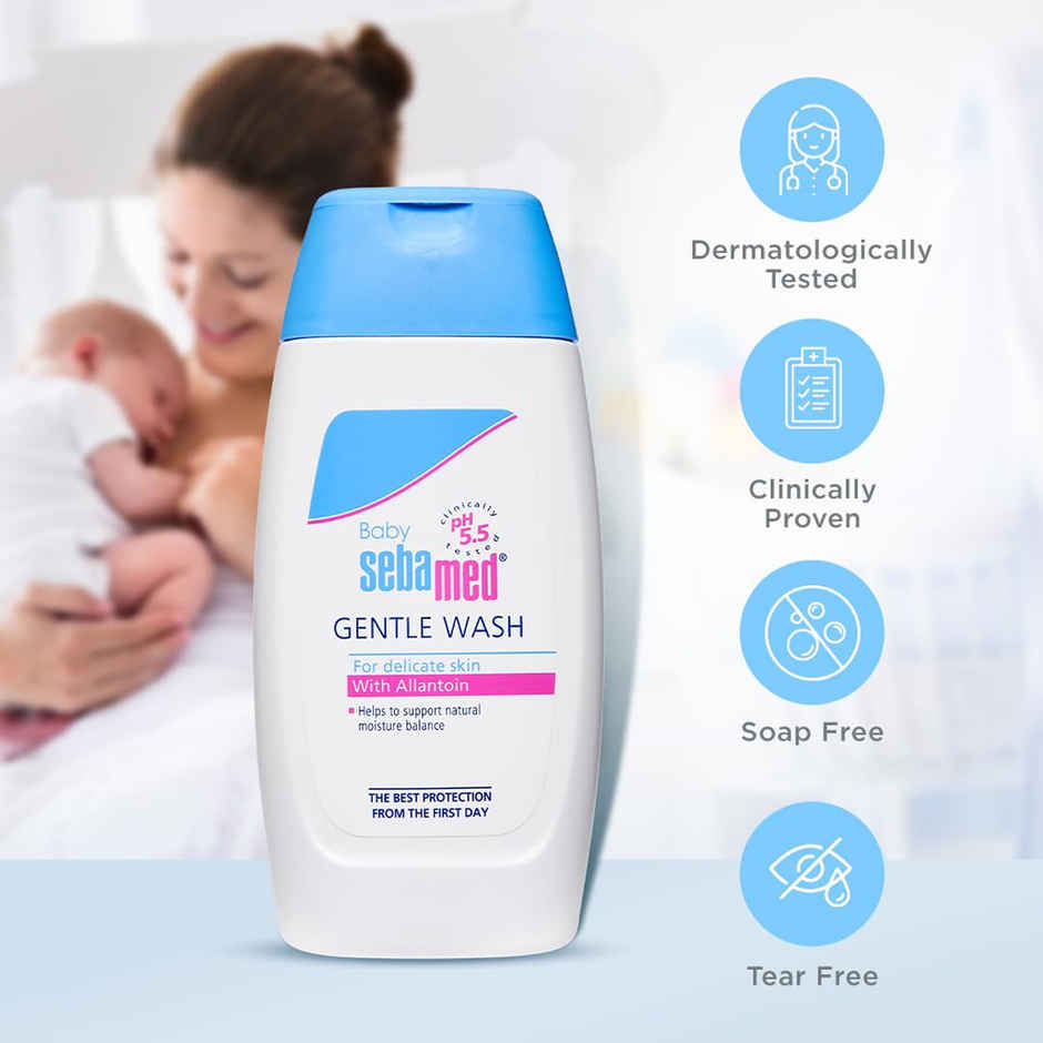 Baby Sebamed Gentle Wash | pH 5.5 | Baby Body Wash | Soap Free | Tear Free