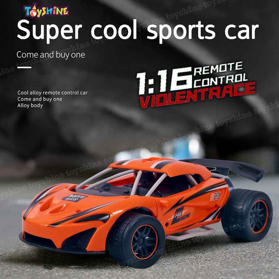 Toyshine Rechargeable Hero Smoke Mist Spray Racing Car with LED Lights & Sound for Kids, Orange