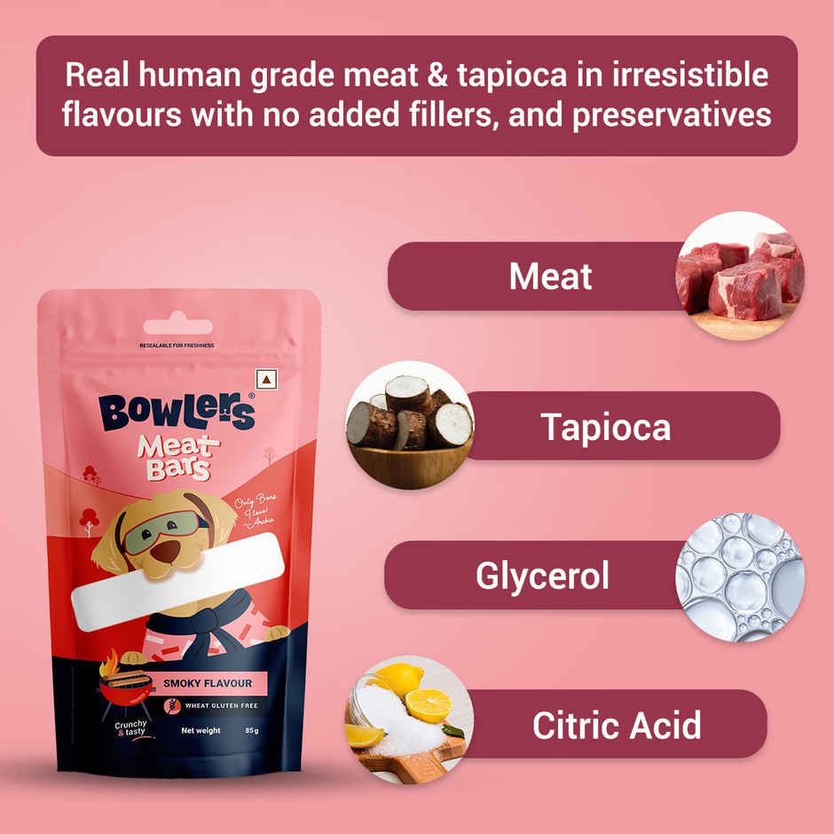 Bowlers Dog Meat Sticks | Smoked Flavour