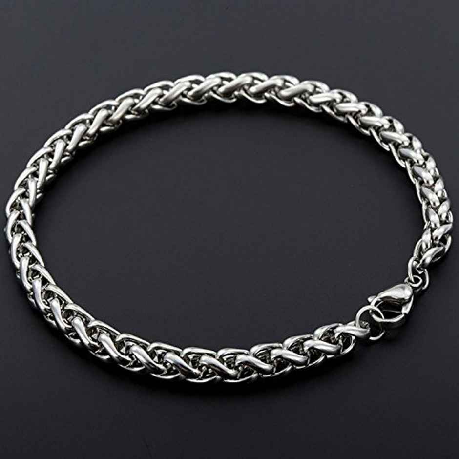 Fashion Frill Men's Criss Cross Bracelet Silver Regular