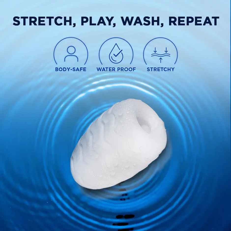 Skore Eggstacy Self-Pleasure | Massage Sleeve For Men (1pc) & Skore Hardrock Gel For Increased Harness | Skin Friendly Non-Sticky Natural Blend For Men (30ml) Combo