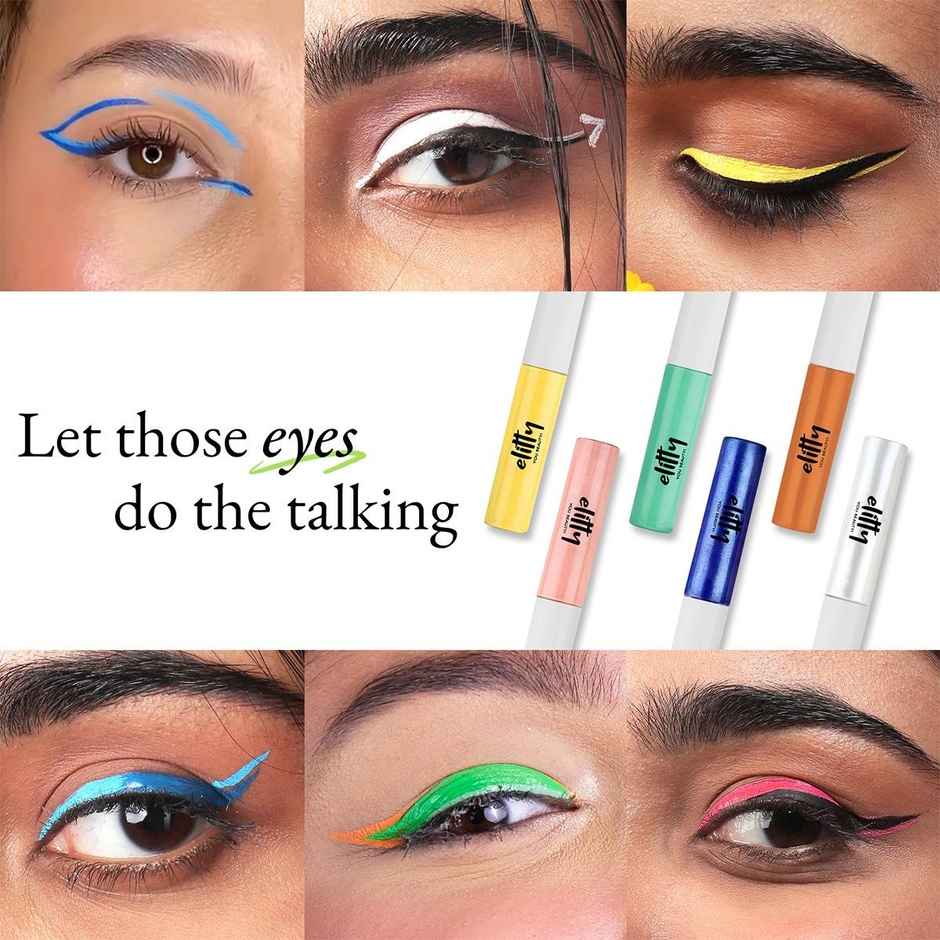 Elitty Blue Metallic Waterproof Liquid Eyeliner (Heaven'S Calling)