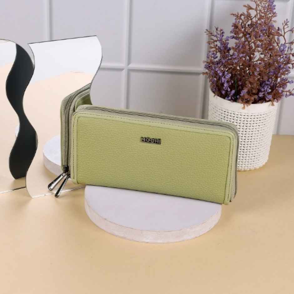 Mochi Green Synthetic Wallet for Women | 95-135-21