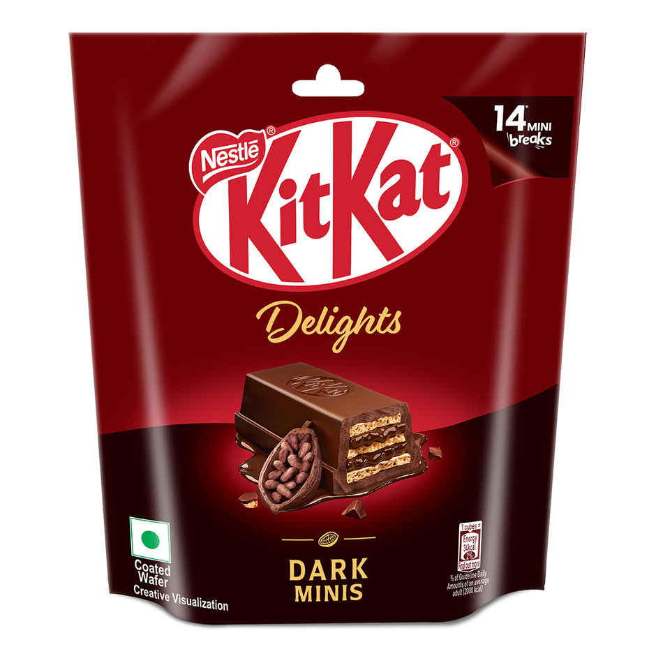 Kit-Kat Dark Minis | Sharebag | Intense Dark Chocolate Coated Wafers