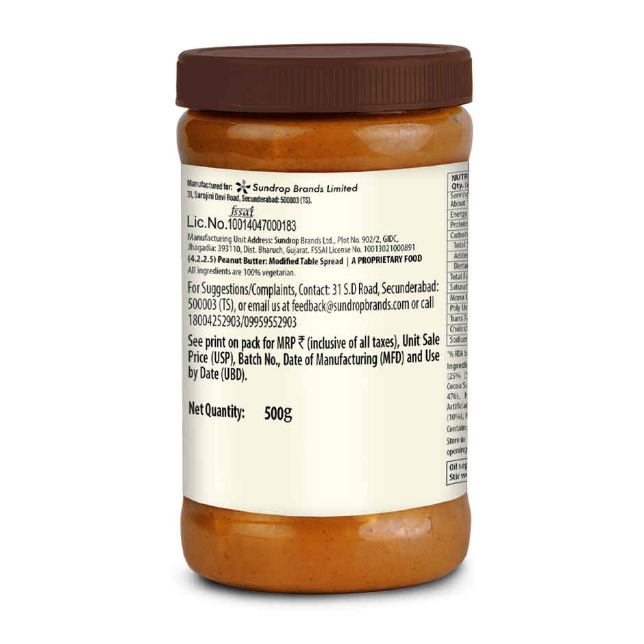 Sundrop Peanut Butter High Protein- Dark Chocolate