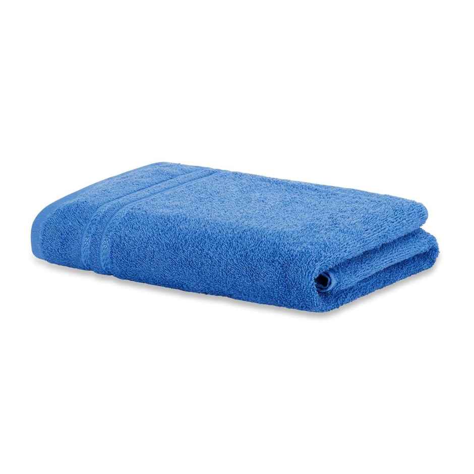 Welspun Solid Navy Blue 100% Cotton Quik Absorbent Bath Towel For Men And Women