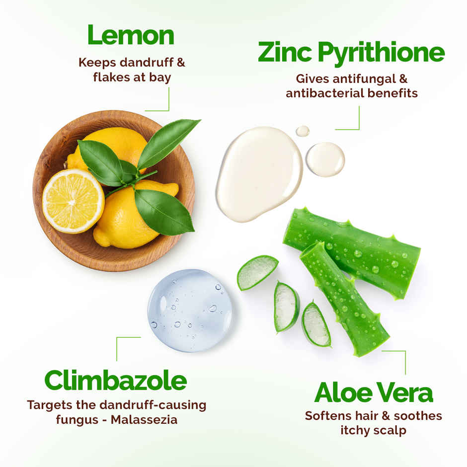 Mamaearth Lemon Anti Dandruff Shampoo With Lemon & Ginger For Itchy & Flaky Scalp