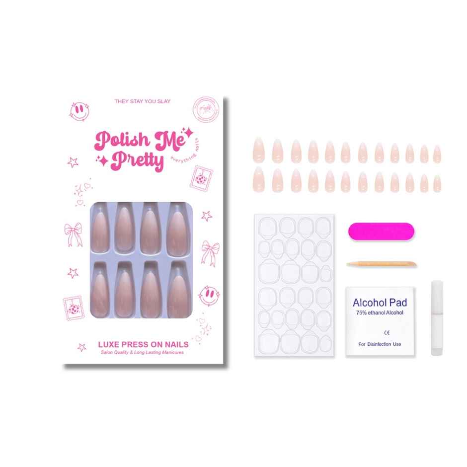 Polish Me Pretty Luxe Press On Nails - Cloud Ombre - Almond Short