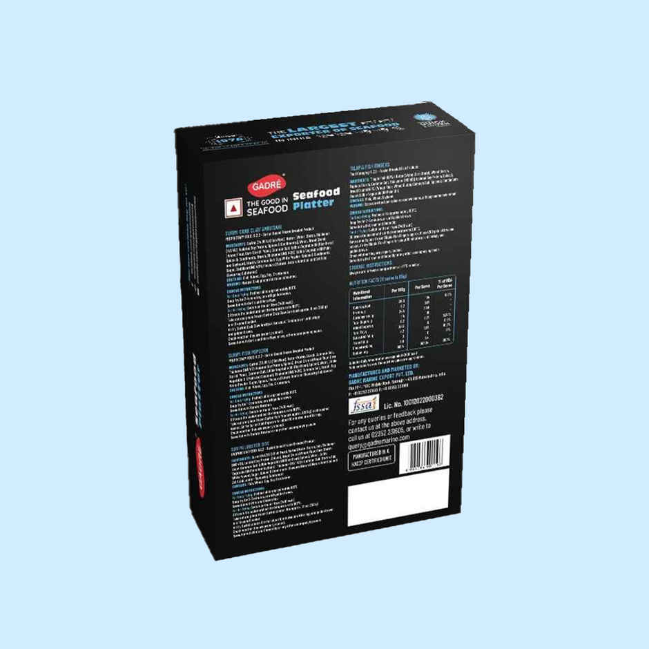 Gadre Seafood Platter | No Added Preservatives | Frozen Seafood Snacks | Ready To Fry Non Veg Snack