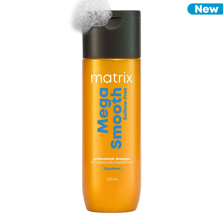 Matrix Mega Smooth Sulfate-Free Shampoo with Squalene For Bond Repair | 7X Smoother Hair