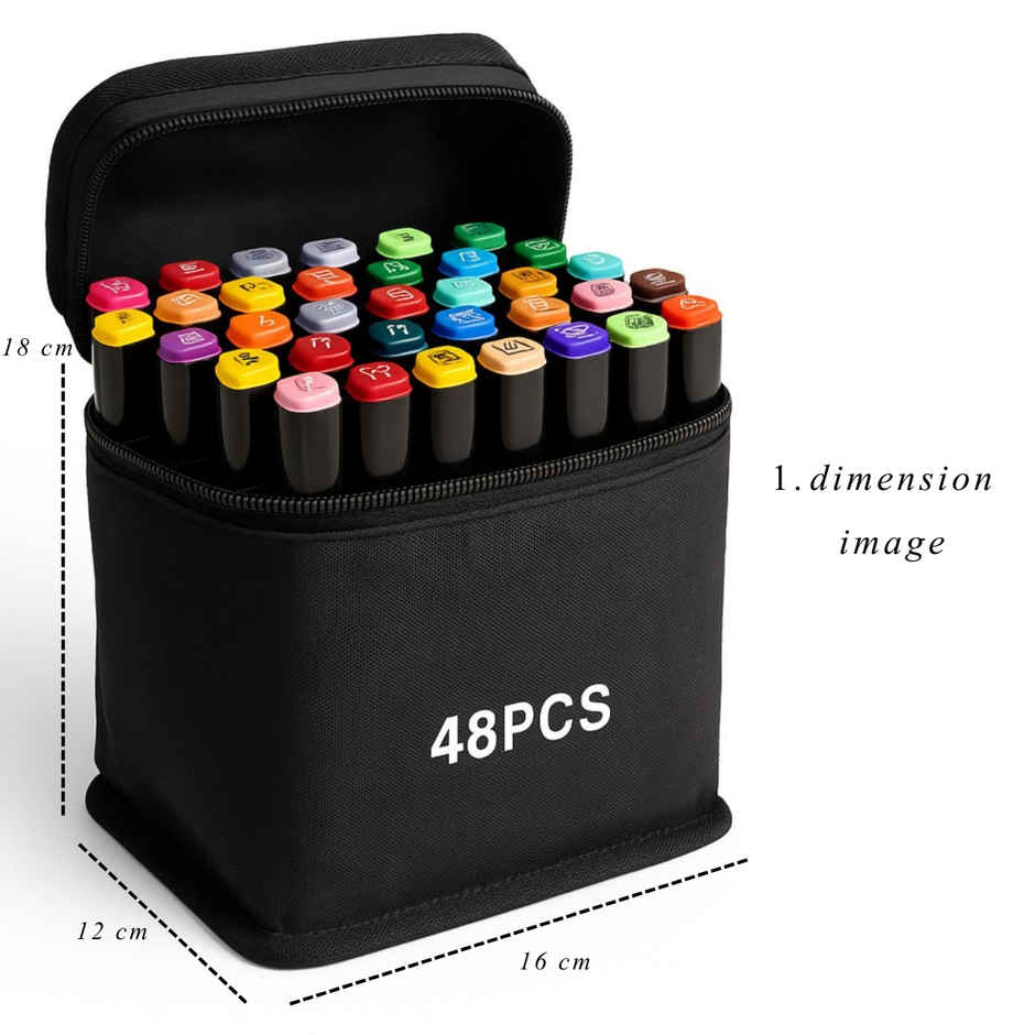 Fablue Dual Tip Art Marker Pen Set | Multicolor