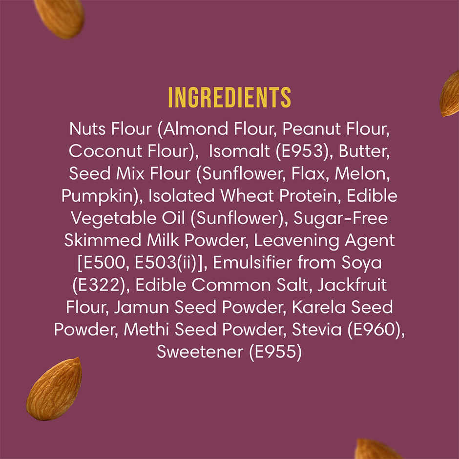 Lo! Foods Almond Sugar Free Biscuits | 25% Real Almond Cookies Combo