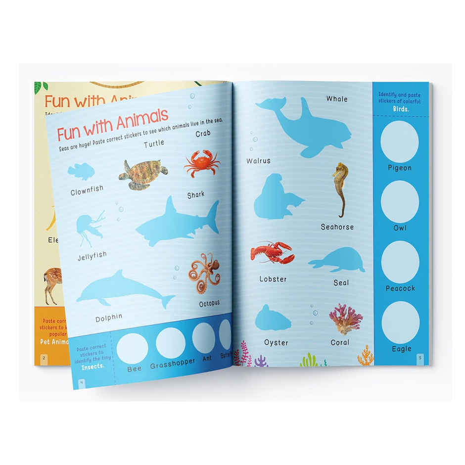100 Words Reusable Sticker Book For Children