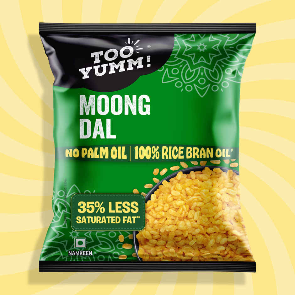 Too Yumm Moong Dal Namkeen, 35% Less Saturated Fats, No Palm Oil Healthy Munchies