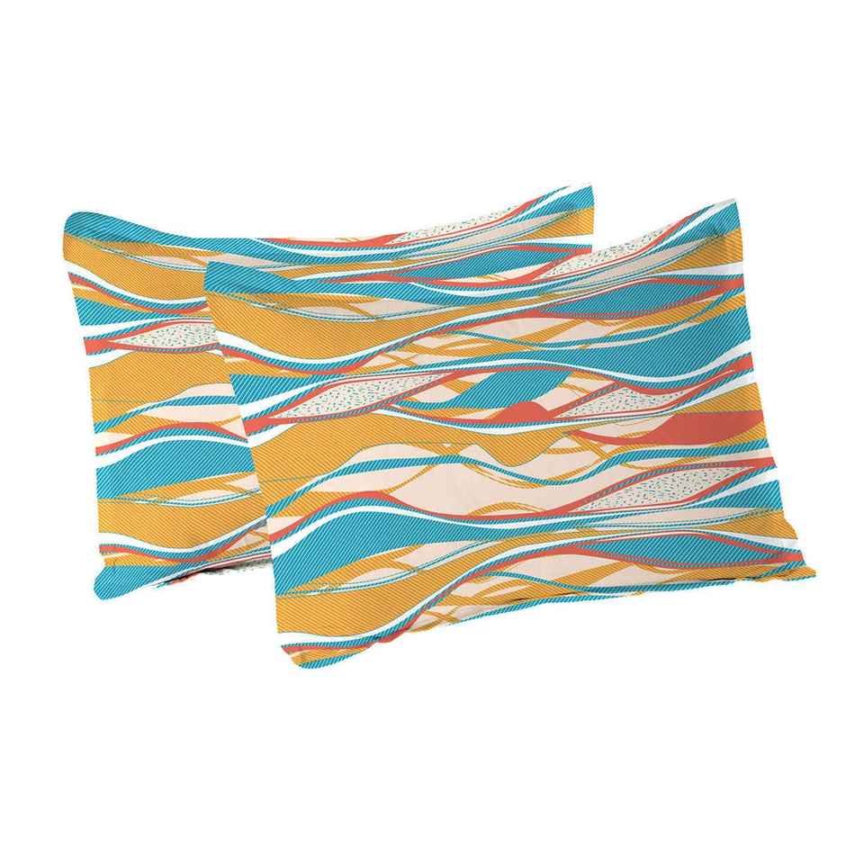Home Elegance Zenith Microfiber Queen Size Bedsheet | Geometric | Multicolour | 100 in x 90 in