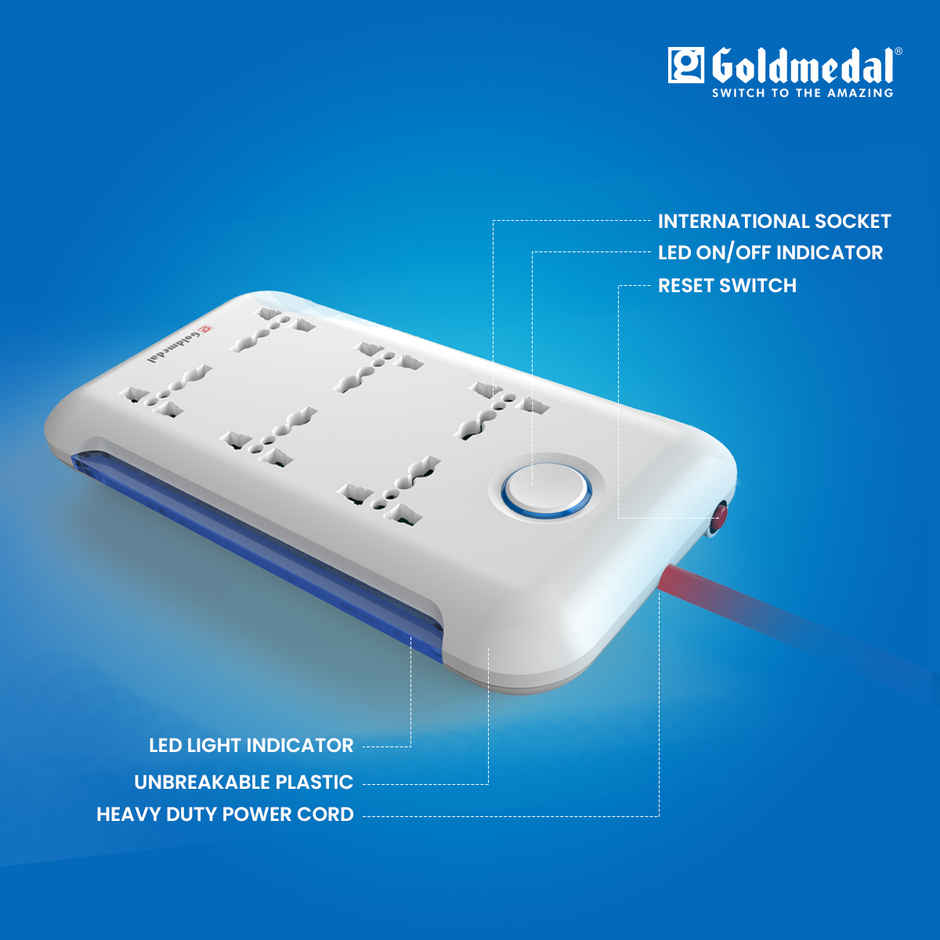Goldmedal I-Strip 6X1 Led Spike Guard With Surge Protector